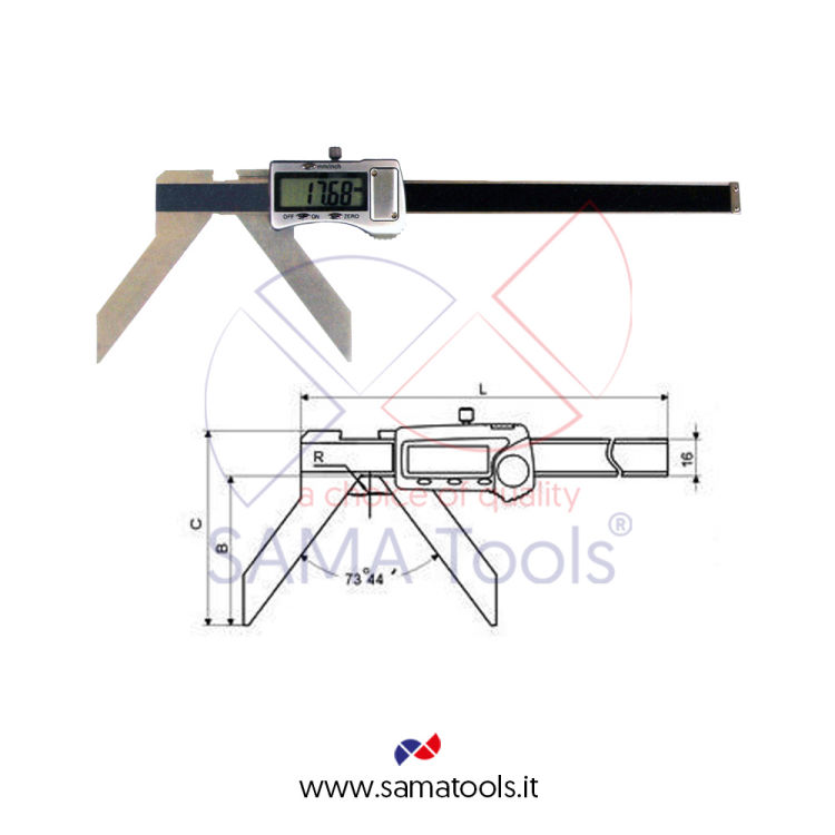 Arc outside digital caliper