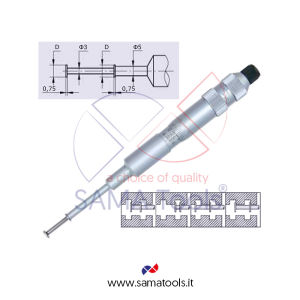 Internal groove micrometers - reading 0,01mm 0-25mm Dia 6,5mm