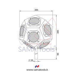 Sorgente sonora dodecaedrica conforme alle norme ISO 140-3 e ISO 3382.