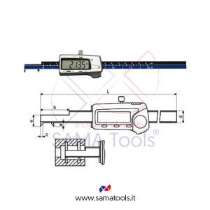 Inside grooves digital caliper