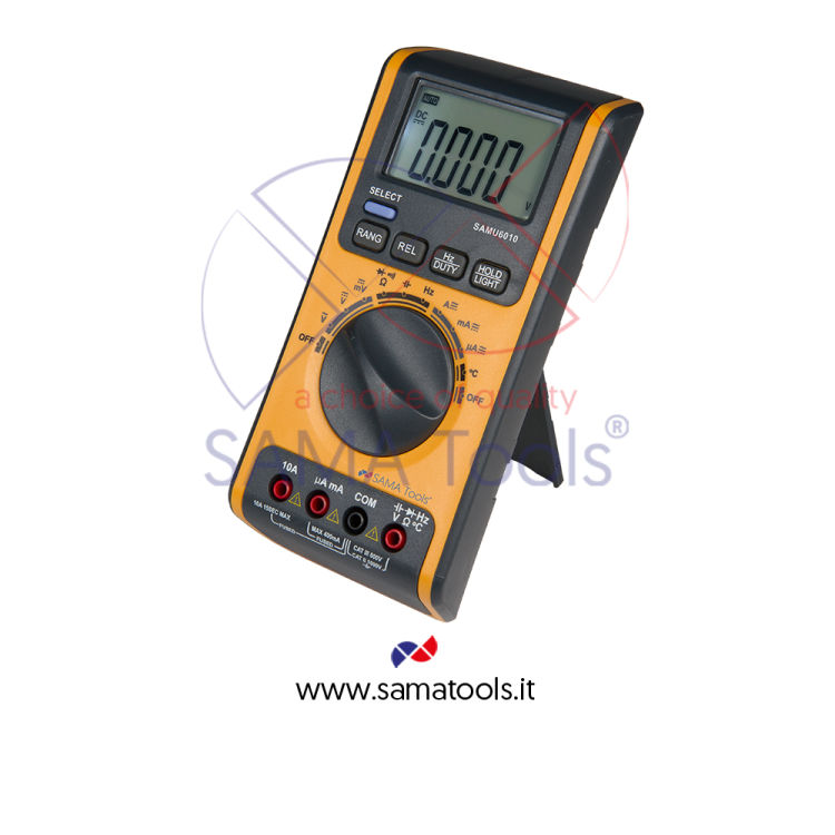 Digital multimeter, range: voltage 0,1mV...1000V AC/DC, current 0,1uA...10A AC/DC, resistance 0,10hm...40MOhm