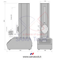 Vertical digital test stand for force/displacement tests