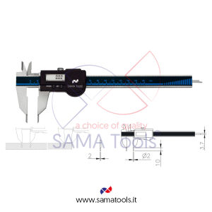 Calibro Digitale IP67 per misurazione canali e fori con elettronica Sylvac e uscita dati - Utile 150x47/0,01mm