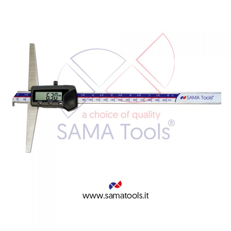 Digital caliper 3 functions with hook for groove measurement