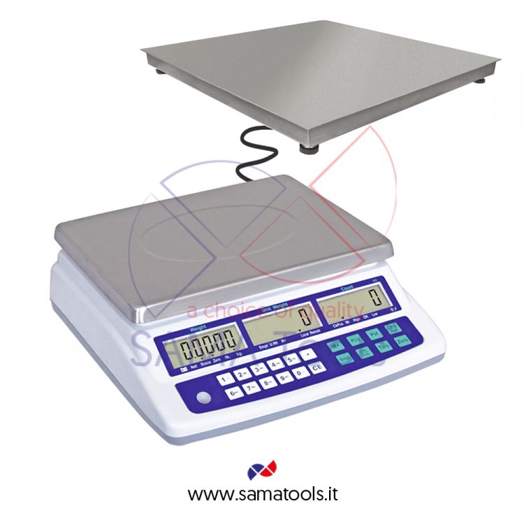 Counting scales with stainless steel remote 4 cell platform