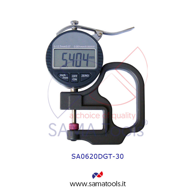 Spessimetro Misuratore di Spessori Digitale Corsa 10mm Piattelli Diam.10mm