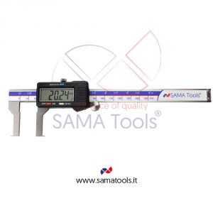 Digital inside groove caliper with flat points