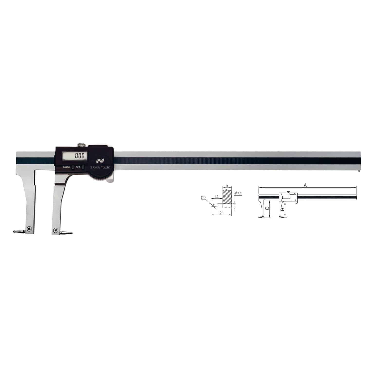 IP67 digital caliper for internal and external measurements | SAMA Tools