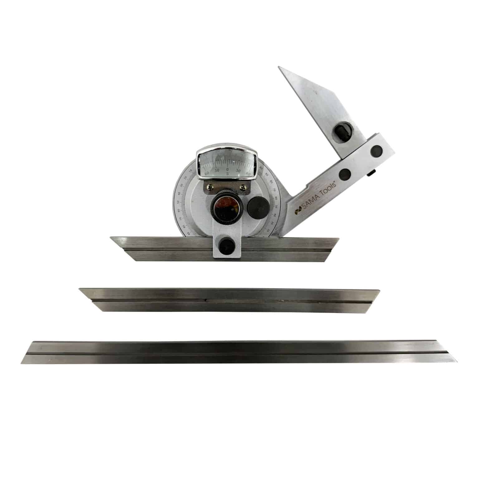 Bevel protractor with magnifying lens | SAMA Tools