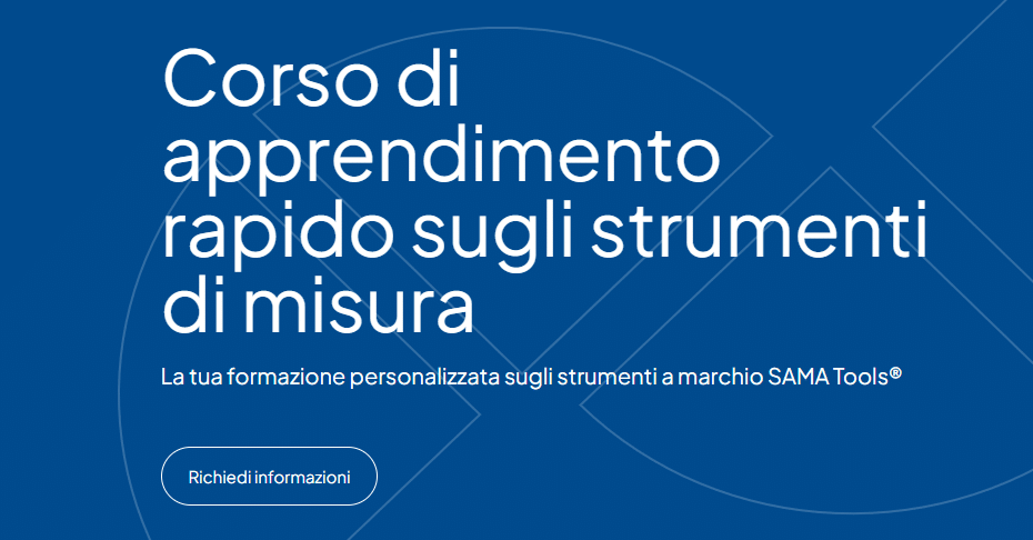 Il problema non è lo strumento, è come lo usi. 8 Corso strumenti di misura SAMA Tools